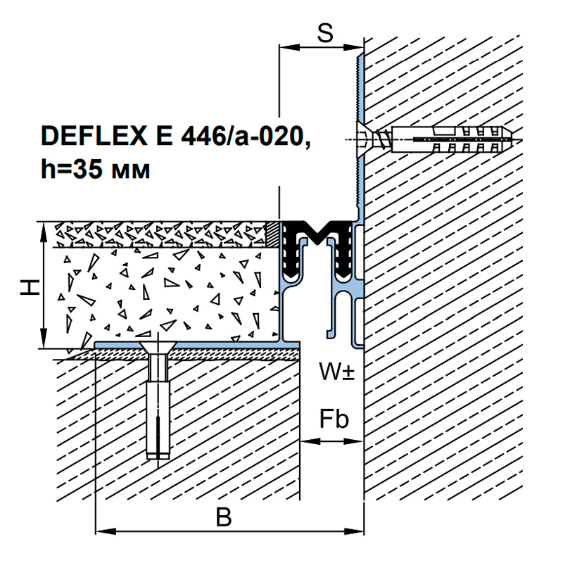 Deflex  Deflex E 446/a-020 с гладкой вставкой 35